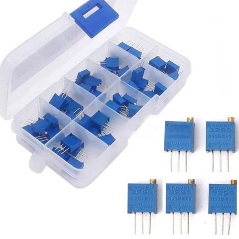 10 Values 50pcs 3296W Adjustable Resistor Box Kit