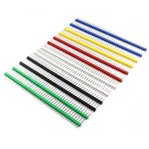 1*40P/2*40P 2.54mm Colorful Male Pins