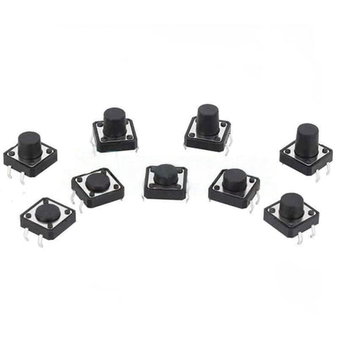 12 x 12 x 4.3 / 5 / 6 / 7 / 8 / 9 / 10 / 11 / 12 mm 4 Pin DIP Micro Touch Switch