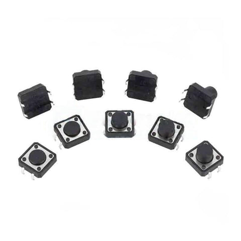 12 x 12 x 4.3 / 5 / 6 / 7 / 8 / 9 / 10 / 11 / 12 mm 4 Pin DIP Micro Touch Switch
