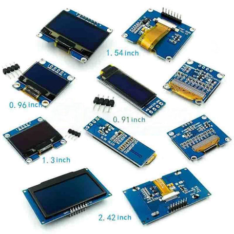 0.66/0.91/0.96/1.3/1.54/2.42 Inch White/Yellow/Blue Two Color OLED LCD