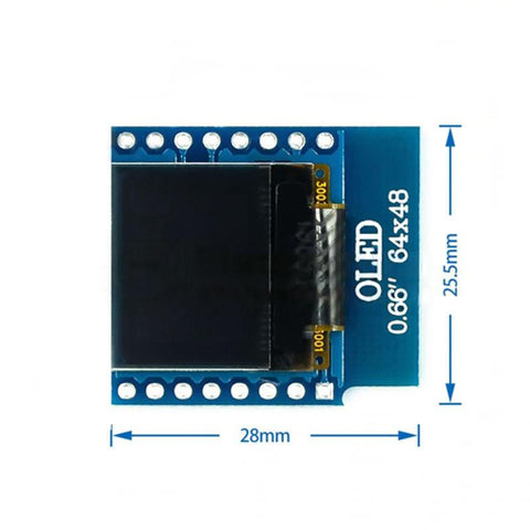0.66 Inch OLED Display Module IIC/I2C Interface for D1 Mini