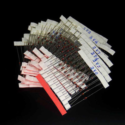 300 pcs 30 Values 0.5W 2V0-39V DO-35 Zener Diode Kit