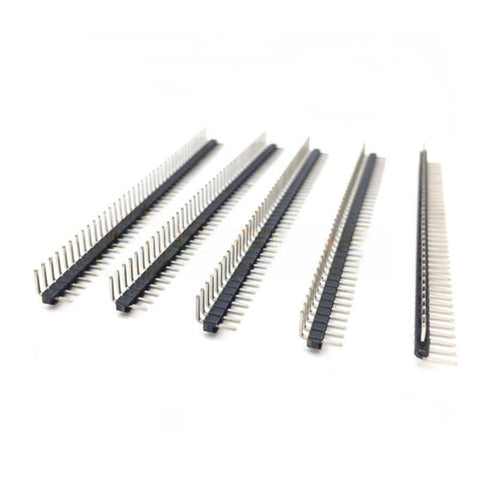 1x3/4/5/6/8/10/40P 2.54mm Single Row Gold-plated 90-degree Needle