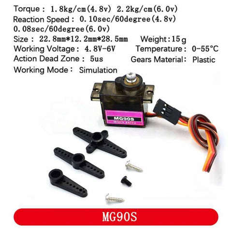 SG90 MG90S 9g Servo Motor for Smart Car