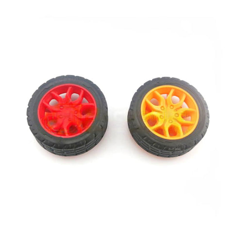 2 x 30 mm Texture Rubber Wheel