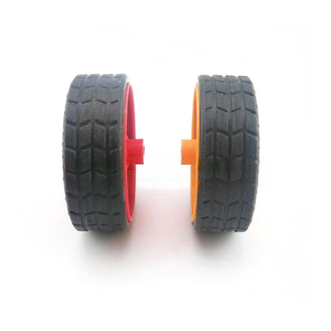 2 x 30 mm Texture Rubber Wheel
