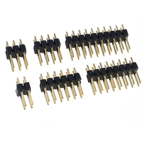 2*2P/3/4/5/6/8/10/15/20/40P 2.54mm Double Row Black Male Header Needle