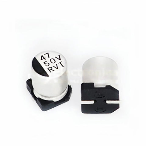 50V 1/2.2/3.3/4.7/10/22/33/47/100/220/330/1000µF SMD Aluminum Electrolytic Capacitor