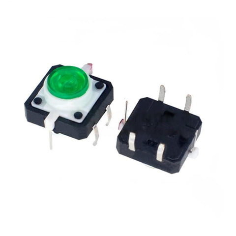 12 x 12 x 7.3 mm 4-Pin DIP Micro Touch Switch with LED Button