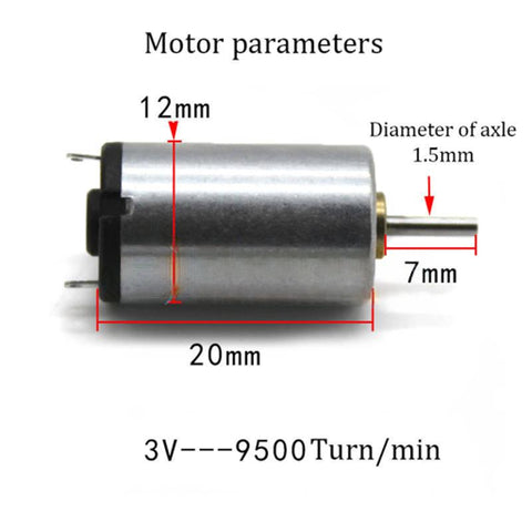 1220 3V 9500 RPM Micro Silent DC Motor