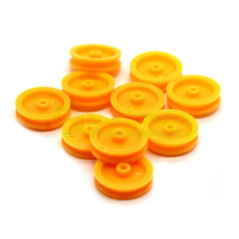2 x 17 mm Yellow Pulley Wheel