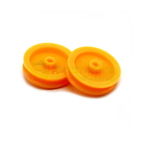 2 x 17 mm Yellow Pulley Wheel