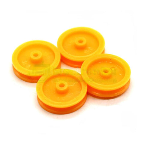 2 x 17 mm Yellow Pulley Wheel