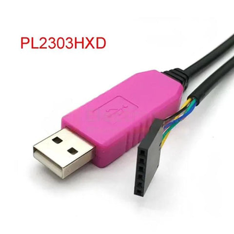 6 Pin PL2303HXD USB to TTL/RS232 Cable