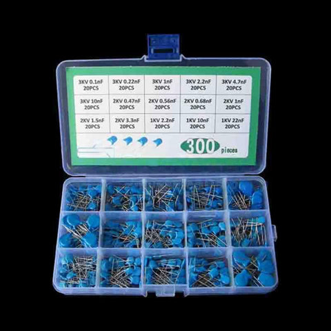 300 pcs 15 Kinds High Voltage Ceramic Capacitor Kit