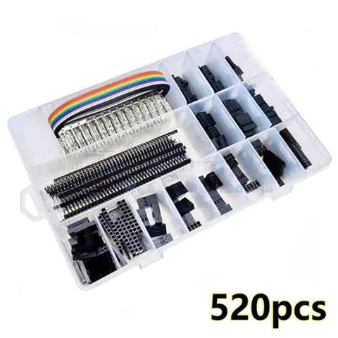 520 pcs 2.54 MM 1/2/3/4/5/6/7/8P DuPont Connector Kit