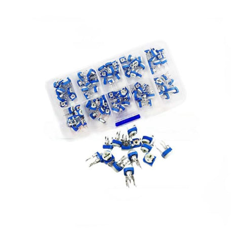 100 pcs RM065 Blue and White Adjustable Resistor Kit