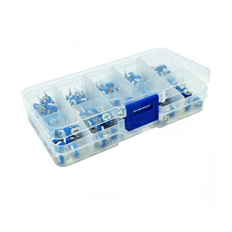 100 pcs RM065 Blue and White Adjustable Resistor Kit