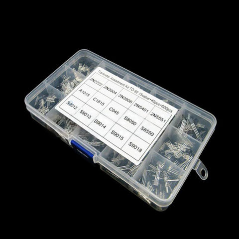 200 pcs 15 Kinds 0.1 µF 50V-220 µF 10V Electrolytic Capacitor Kit