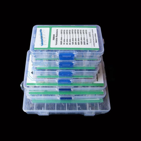 200 pcs 15 Kinds 0.1 µF 50V-220 µF 10V Electrolytic Capacitor Kit