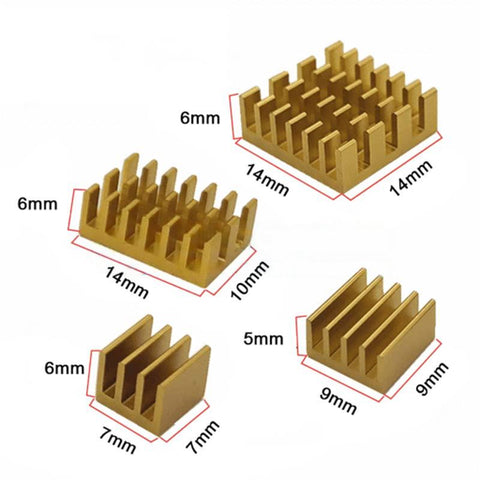 4 pcs Aluminum Heatsink Set for Raspberry Pi 4