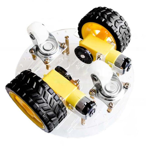 2WD Mini Round Double Deck Smart Car Chassis Kit