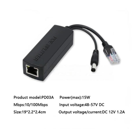 48V to 5V POE/Micro USB Splitter for Raspberry Pi