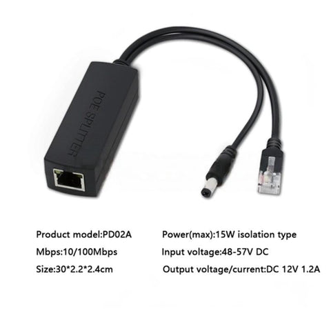 48V to 5V POE/Micro USB Splitter for Raspberry Pi