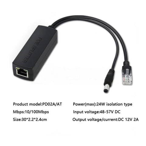 48V to 5V POE/Micro USB Splitter for Raspberry Pi
