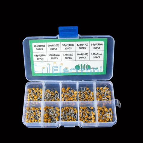 300 pcs 10 Values Monolithic Capacitor Kit