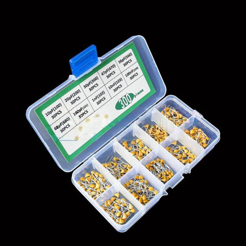300 pcs 10 Values Monolithic Capacitor Kit
