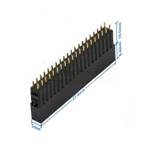 2x20 2.54mm Double Row Female Header for Raspberry Pi 3B/3B+/4B