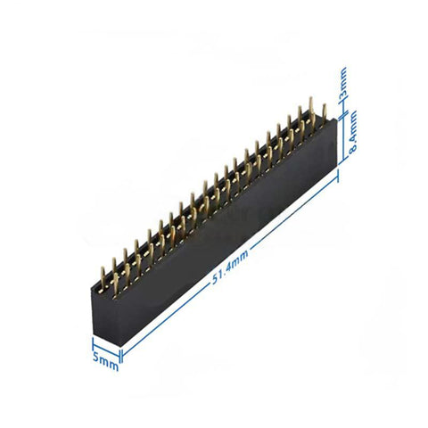 2x20 2.54mm Double Row Female Header for Raspberry Pi 3B/3B+/4B