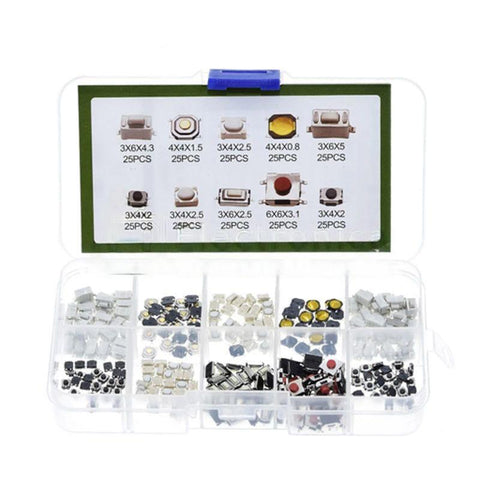 10 Kinds 250 pcs Switch Button Kit