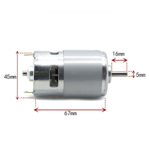12V 24V D-axis High Speed High Torque 775 Bearing Motor