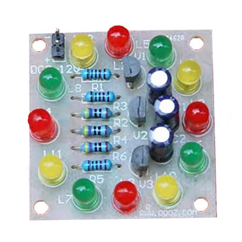 12 pcs Red/Green/Yellow/Blue/White LED Circular Lamp Kit