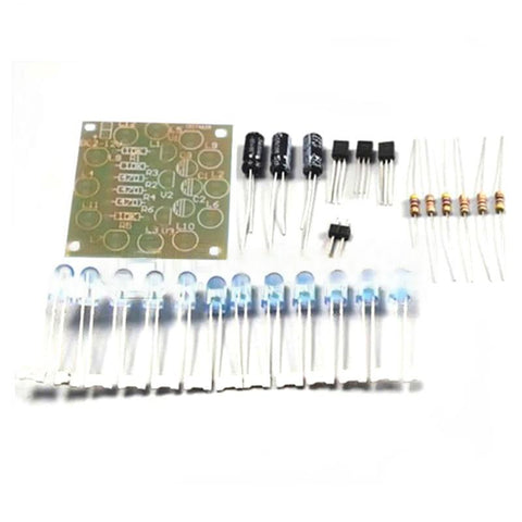 12 pcs Red/Green/Yellow/Blue/White LED Circular Lamp Kit