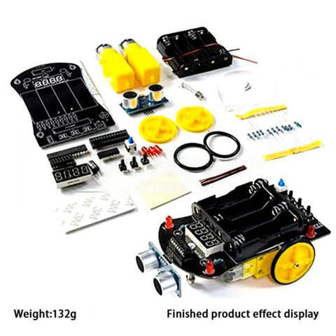 51 Single-Chip Ultrasonic Obstacle Avoidance Car DIY Kit