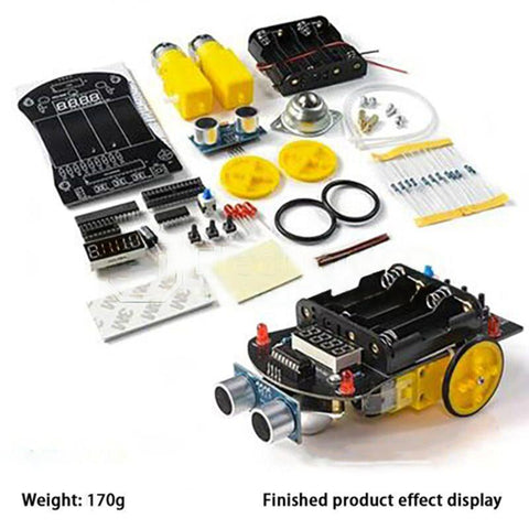 51 Single-Chip Ultrasonic Obstacle Avoidance Car DIY Kit