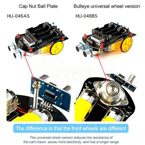 51 Single-Chip Ultrasonic Obstacle Avoidance Car DIY Kit