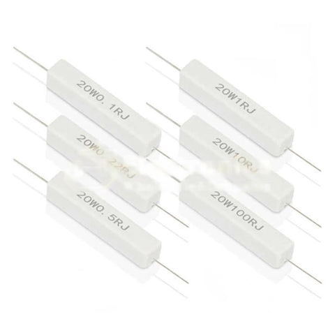 10 pcs SQP-20W Horizontal Ceramic Cement Resistor