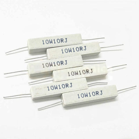 10 pcs SQP-10W Horizontal Ceramic Cement Resistor