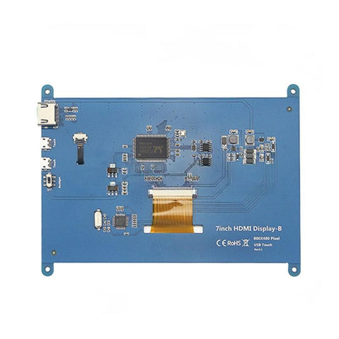 Raspberry Pi 4B/3B+ 7 inch 800x480 LCD Touch Display Screen with HDMI Cable