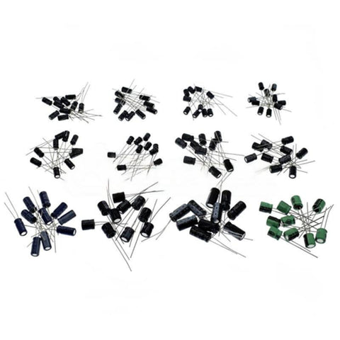 120 pcs 1µF-470µF 12 Values * 10 pcs Electrolytic Capacitor