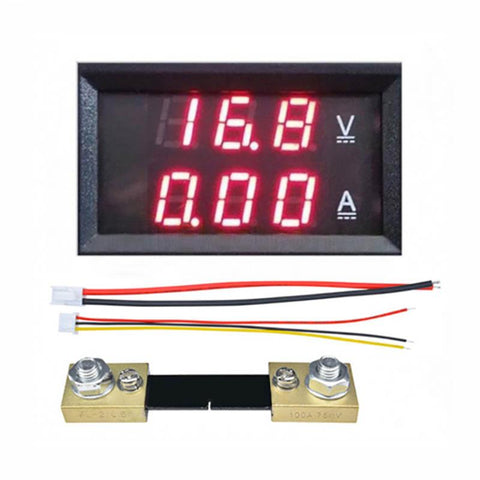0.28'' DC 0-100V 10A/50A/100A LED Digital Voltmeter Ammeter Tester