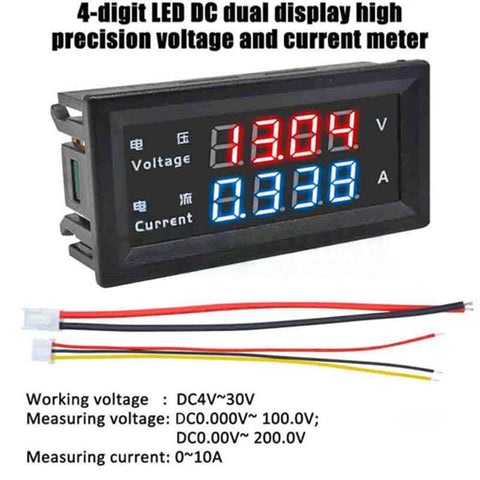 0.28'' DC 0-100V 10A/50A/100A LED Digital Voltmeter Ammeter Tester
