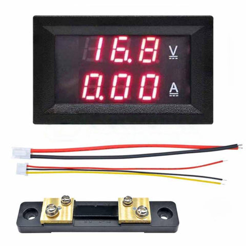 0.28'' DC 0-100V 10A/50A/100A LED Digital Voltmeter Ammeter Tester