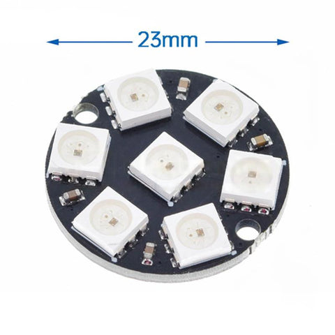 1/3/4/7/8/12/16/24 Bit WS2812 5050 RGB LED Lamp Panel Module
