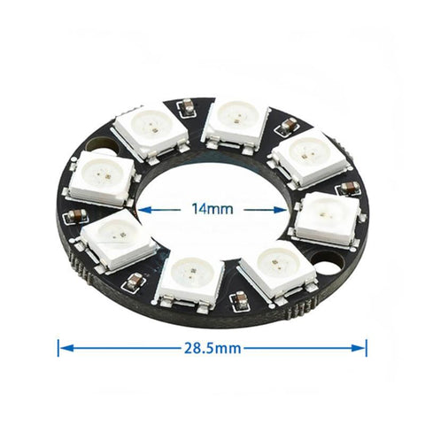 1/3/4/7/8/12/16/24 Bit WS2812 5050 RGB LED Lamp Panel Module